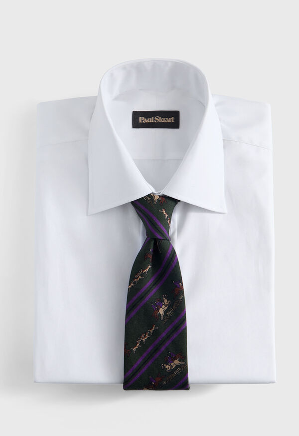 Paul Stuart Woven Silk Rider Motif Tie