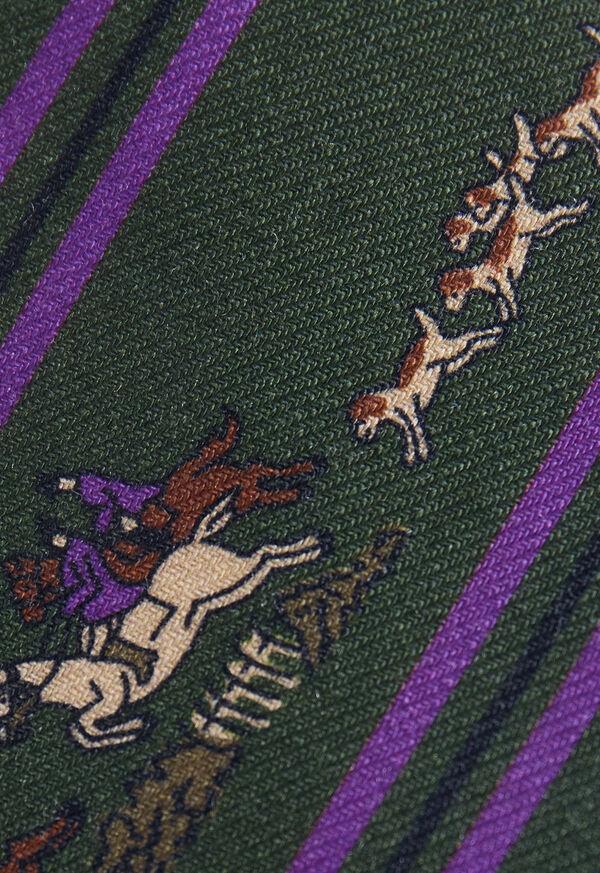 Paul Stuart Woven Silk Rider Motif Tie