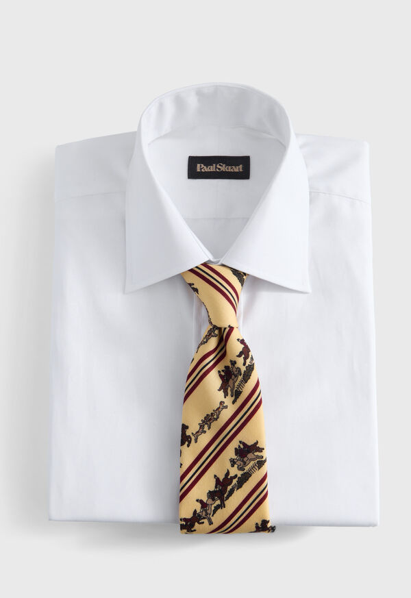 Paul Stuart Woven Silk Rider Motif Tie
