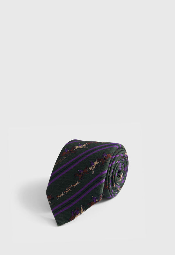 paul stuart Woven Silk Rider Motif Tie
