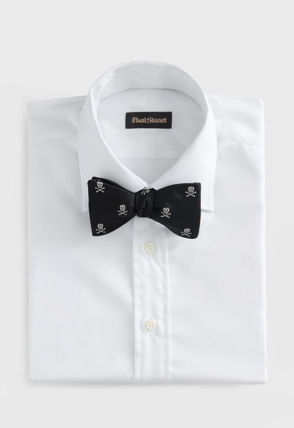 Paul Stuart Woven Silk Skull & Bone Bowtie