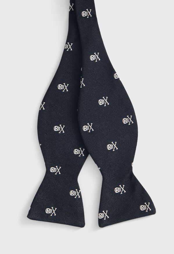 Paul Stuart Woven Silk Skull & Bone Bowtie