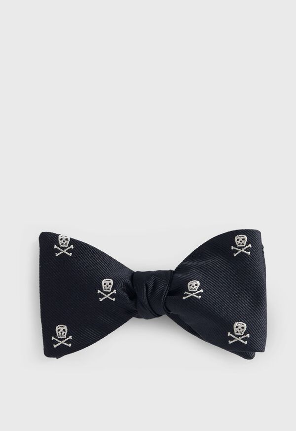 paul stuart Woven Silk Skull & Bone Bowtie