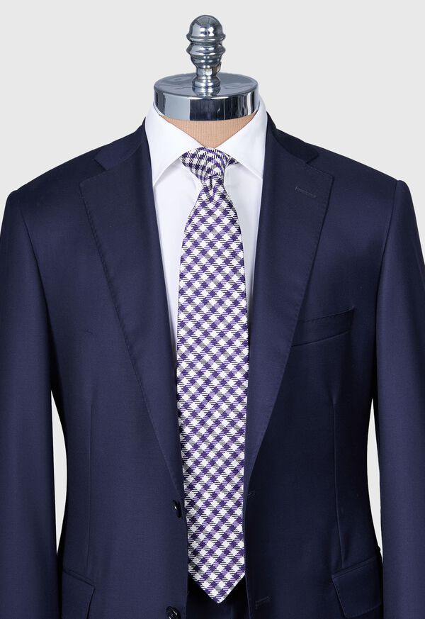 Paul Stuart Woven Silk Small Check Tie