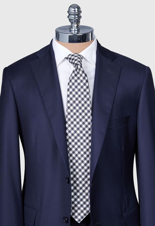 Paul Stuart Woven Silk Small Check Tie