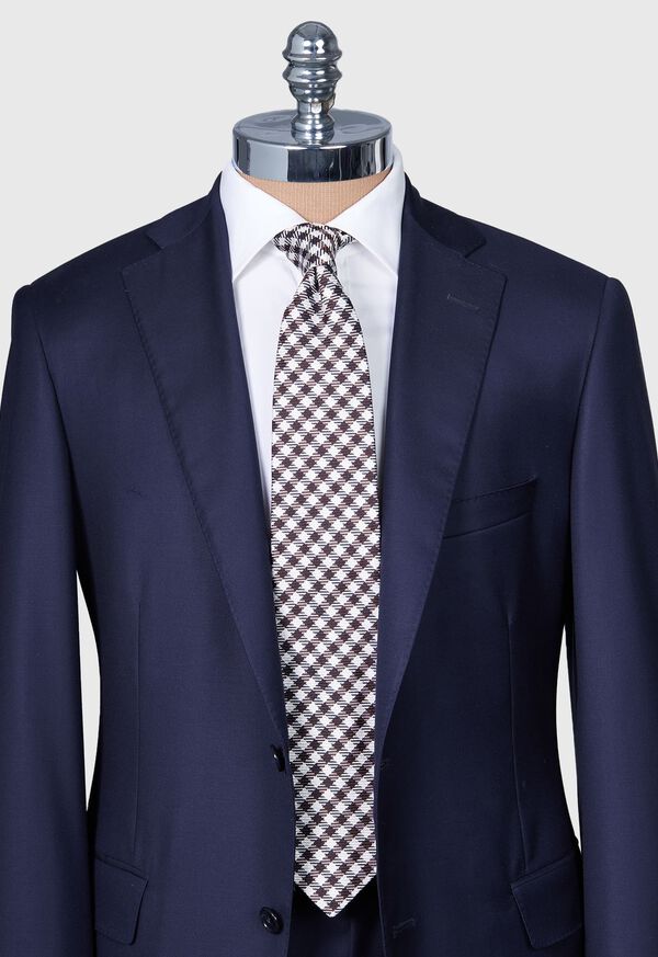 Paul Stuart Woven Silk Small Check Tie