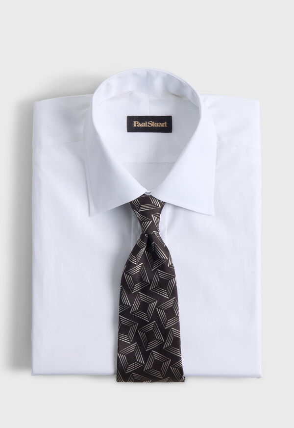 Paul Stuart Woven Silk Tossed Square Tie