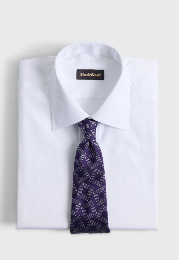 Paul Stuart Woven Silk Tossed Square Tie