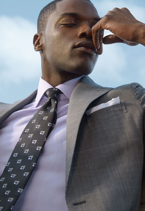 Paul Stuart Woven Silk Triangle Deco Tie