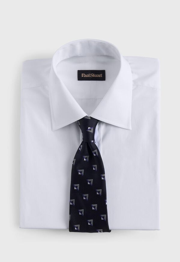 Paul Stuart Woven Silk Triangle Deco Tie