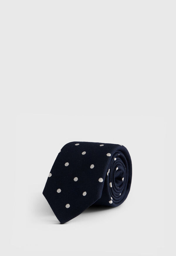 paul stuart Woven Silk & Wool Dot Tie