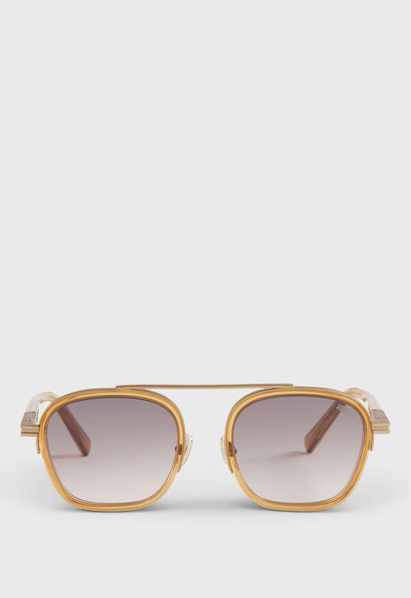 paul stuart Zegna Shiny Gold Geometric