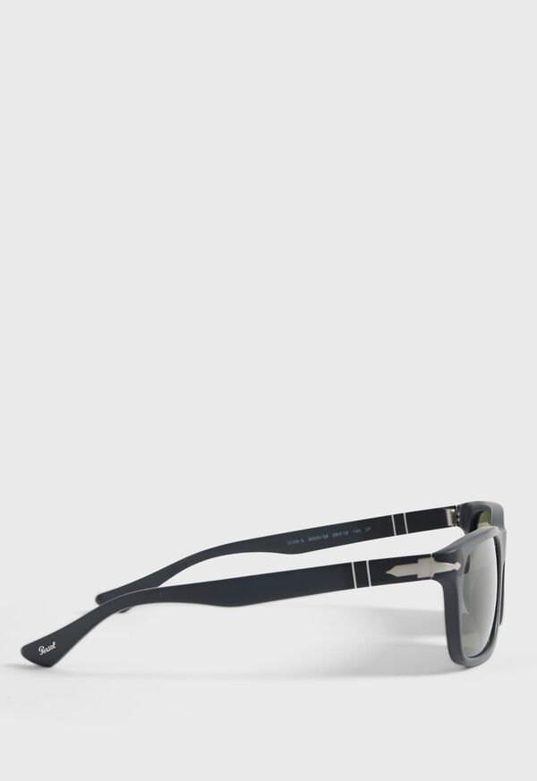 Paul Stuart Persol® Black Sunglasses With Green Lens