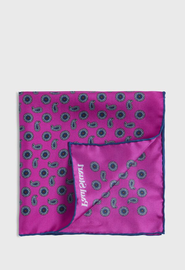 paul stuart Printed Silk Tossed Medallion Pocket Square