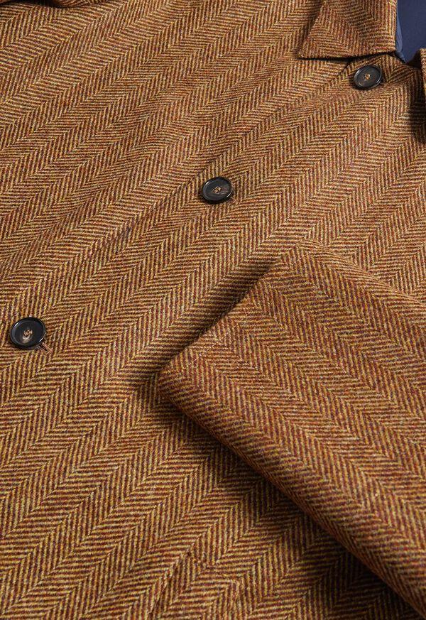 Paul Stuart Shetland Wool Herringbone Reversible Coat