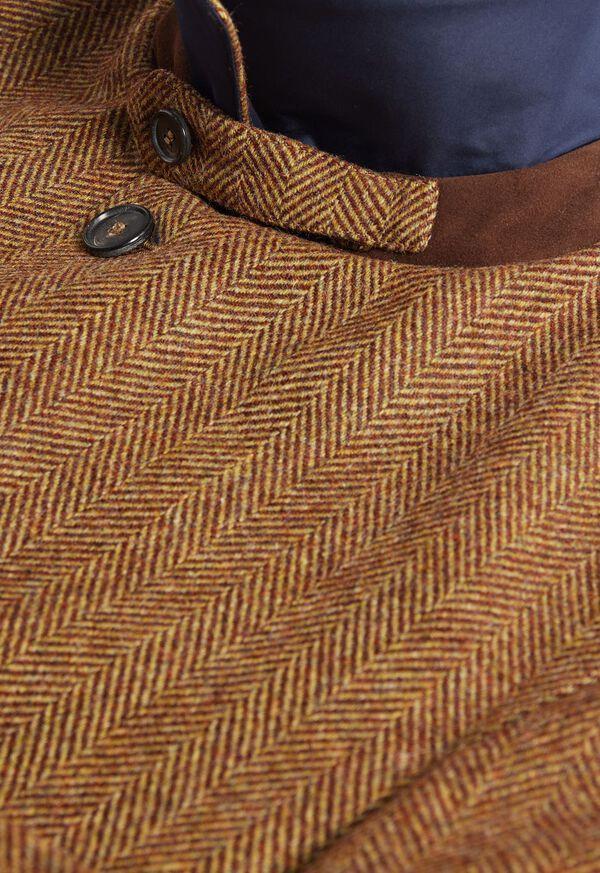 Paul Stuart Shetland Wool Herringbone Reversible Coat