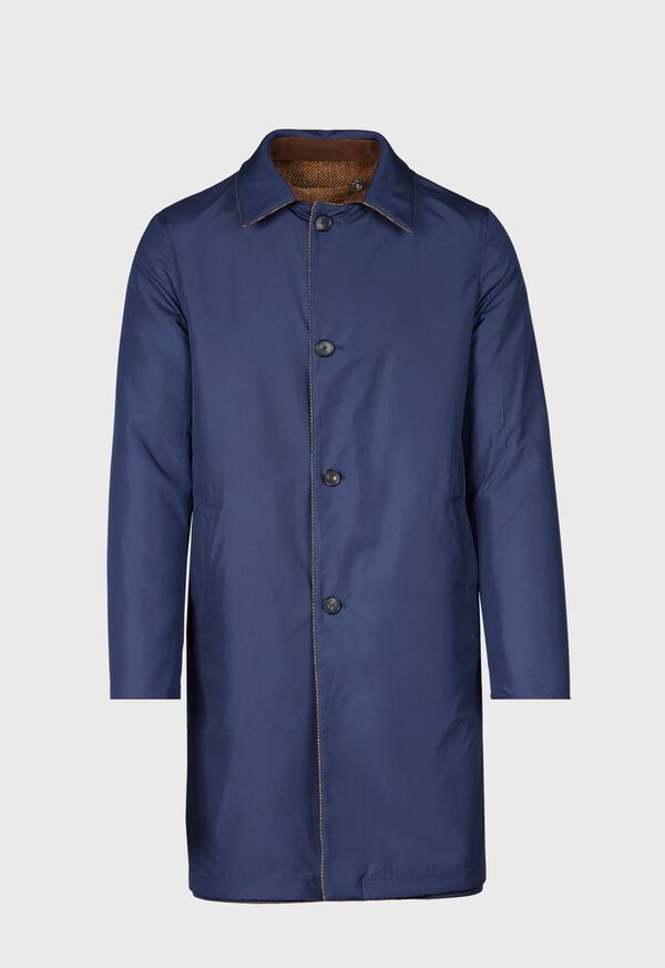 Paul Stuart Shetland Wool Herringbone Reversible Coat