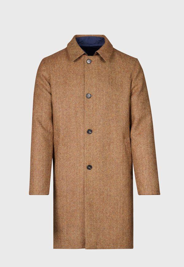 paul stuart Shetland Wool Herringbone Reversible Coat