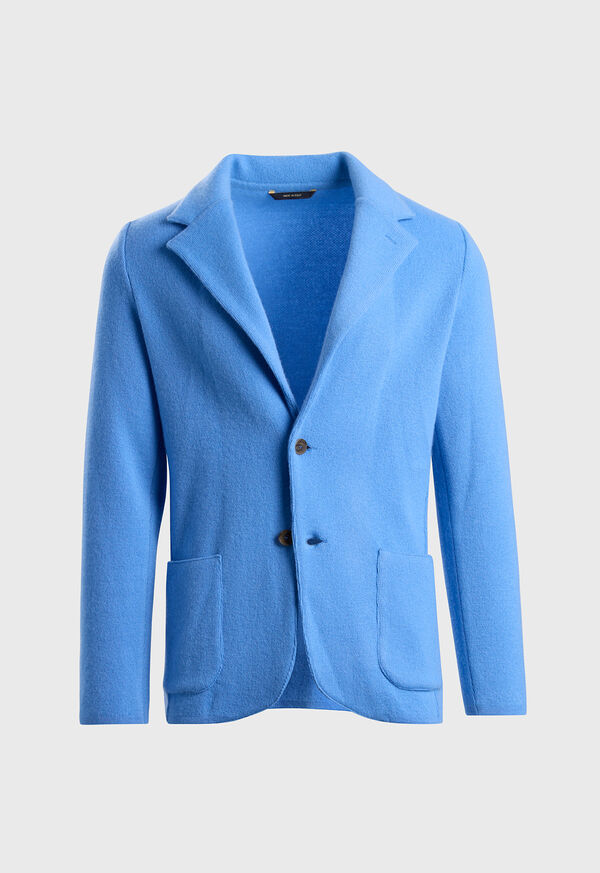 paul stuart Single Breasted Knitted Cashmere Blazer