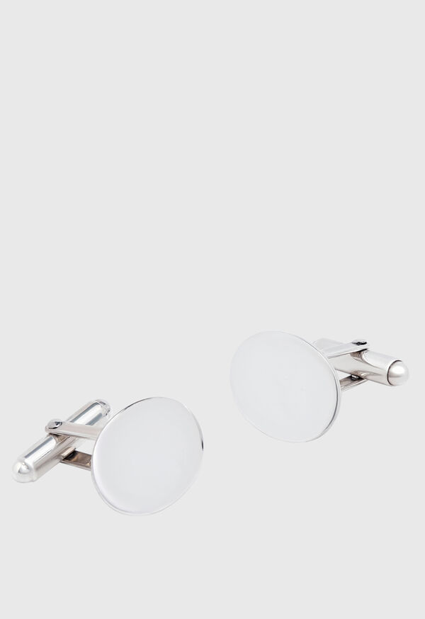 paul stuart Sterling Silver Polished Oval Cufflinks