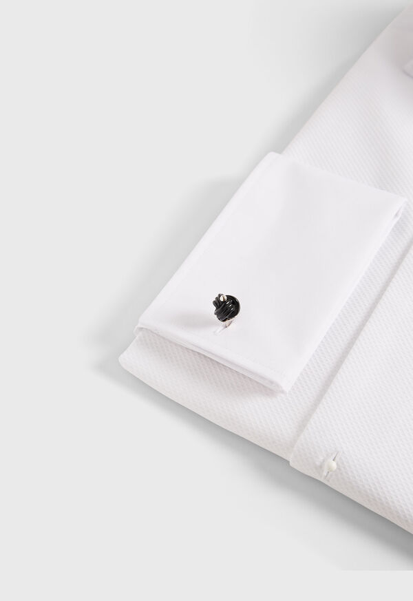 Paul Stuart Sterling Silver With Black Onyx Carved Knot