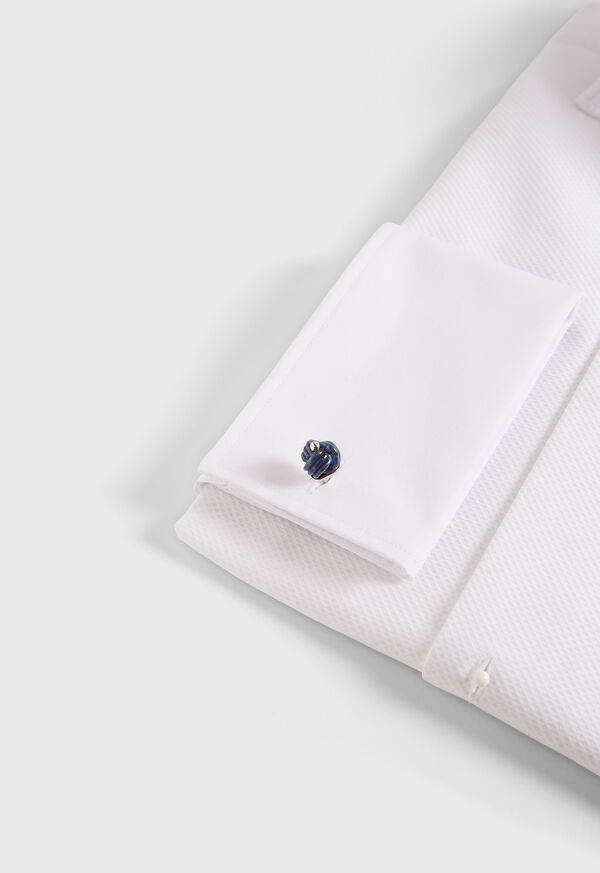 Paul Stuart Sterling Silver With Sodalite Carved Knot Cufflinks