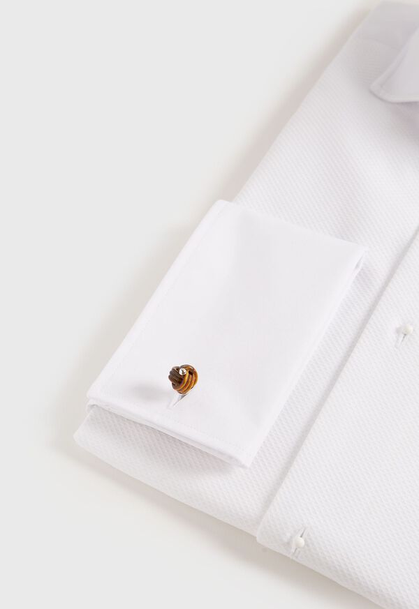 Paul Stuart Sterling Silver With Tiger Eye Carved Knot