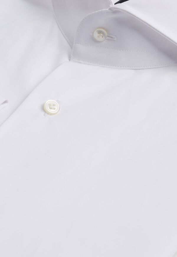 Paul Stuart White Poplin Dress Shirt With French Cuff