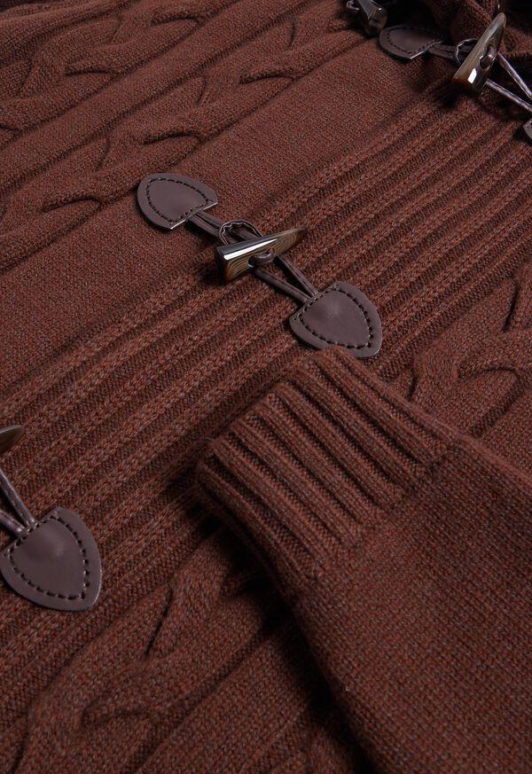 Paul Stuart Wool & Cashmere Cable Knit Toggle Cardigan
