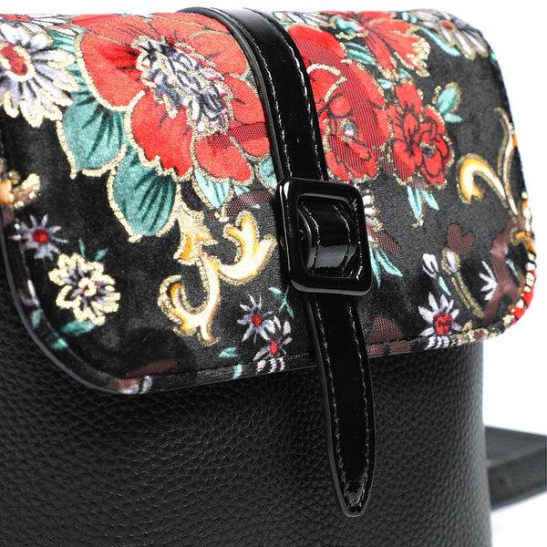 Pavers Adjustable Buckle Fasten Crossbody Bag - Floral
