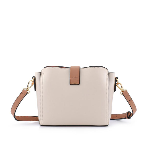 Pavers Adjustable Buckled Cross-Body Bag - Beige Multi