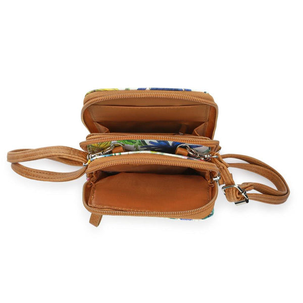 Pavers Adjustable Floral Cross-Body Bag - White Multi