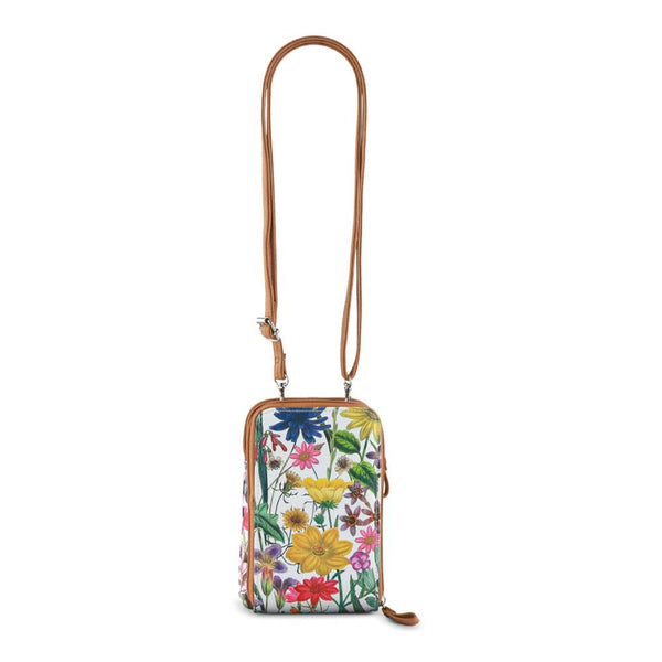 pavers Adjustable Floral Cross-Body Bag - White Multi