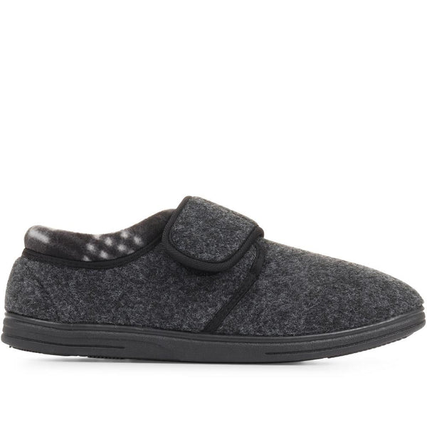 pavers Anti-Bacterial Touch-Fasten Slippers - Charcoal