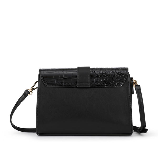 pavers Bellissimo Buckle Crossbody Bag - Black Patent Croc