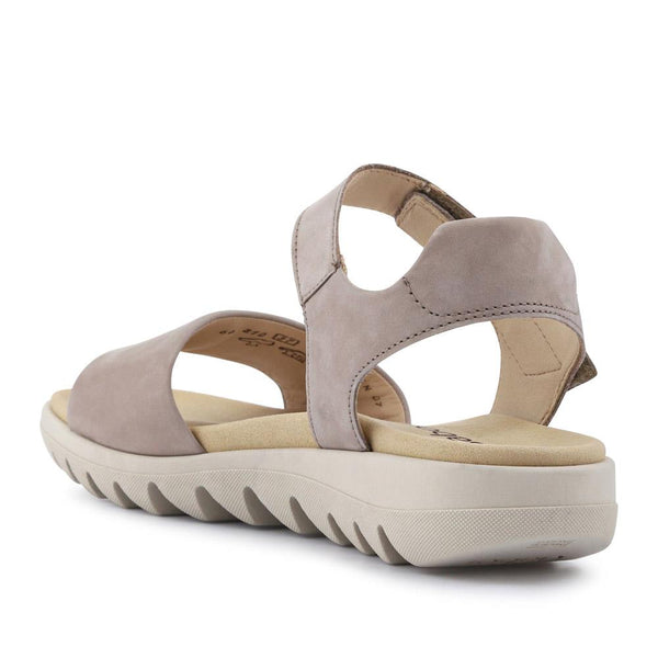Pavers Chiffon Gabor Leather Touch Fasten Sandals - Taupe