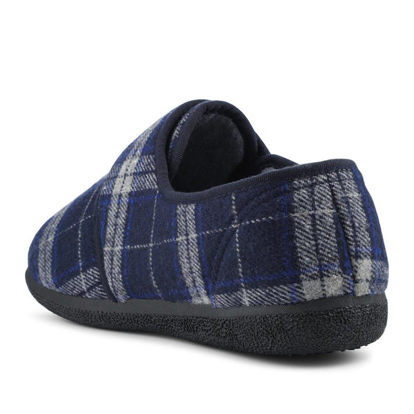 Pavers EasyFit Extra Wide Adjustable Fit Slippers - Blue Multi