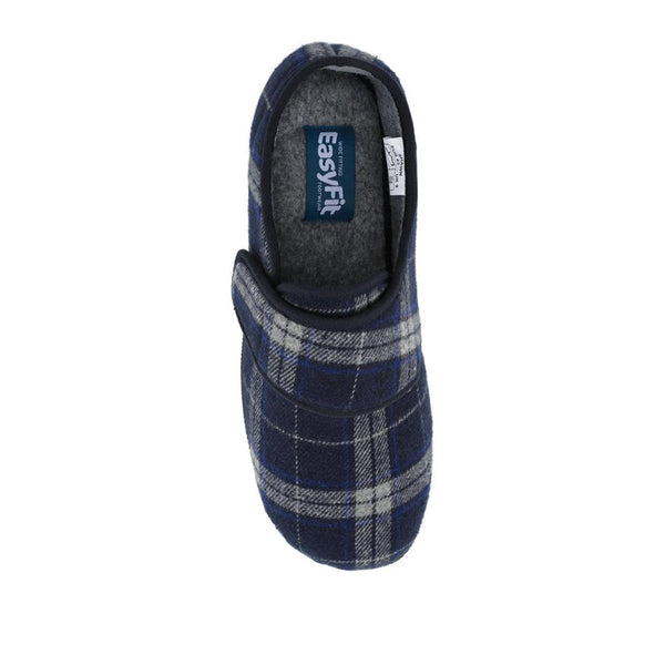 Pavers EasyFit Extra Wide Adjustable Fit Slippers - Blue Multi