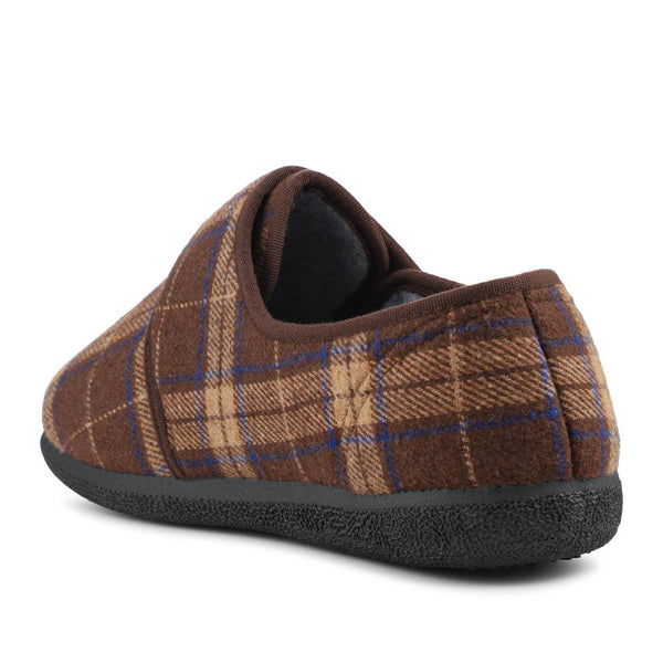 Pavers EasyFit Extra Wide Adjustable Fit Slippers - Brown Multi