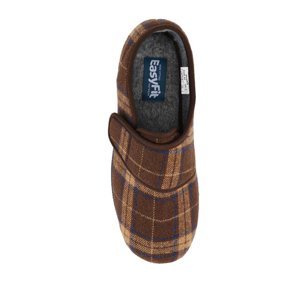 Pavers EasyFit Extra Wide Adjustable Fit Slippers - Brown Multi