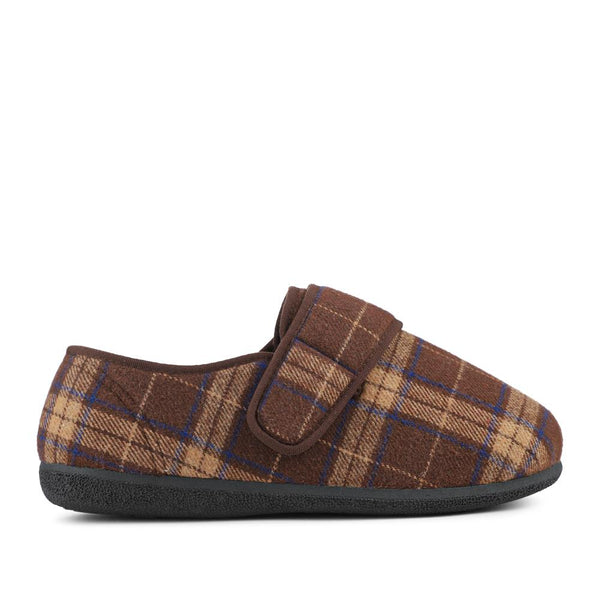 pavers EasyFit Extra Wide Adjustable Fit Slippers - Brown Multi