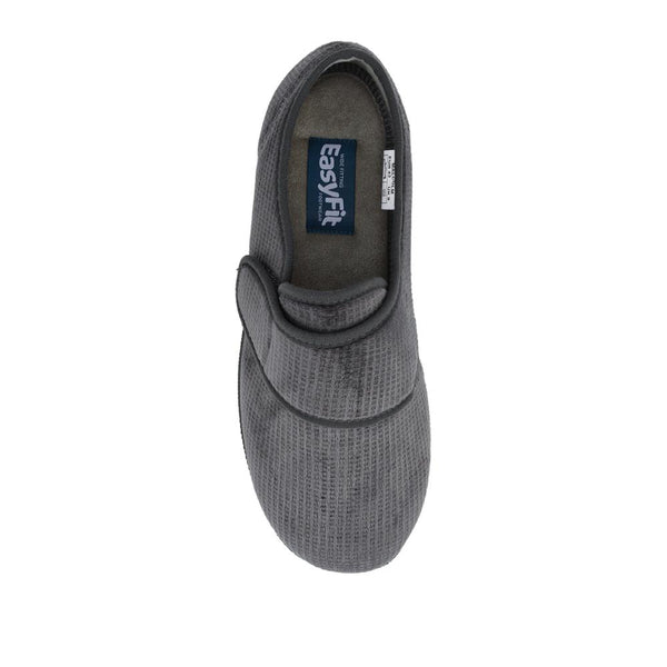Pavers EasyFit Extra Wide Adjustable Fit Slippers - Grey