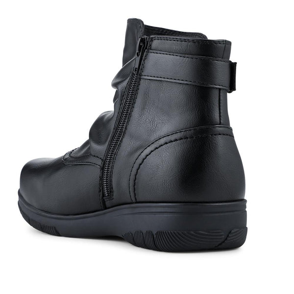 Pavers EasyFit Extra Wide Buckled Ankle Boots - Black