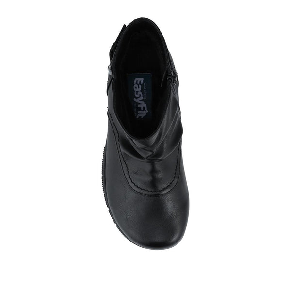 Pavers EasyFit Extra Wide Buckled Ankle Boots - Black