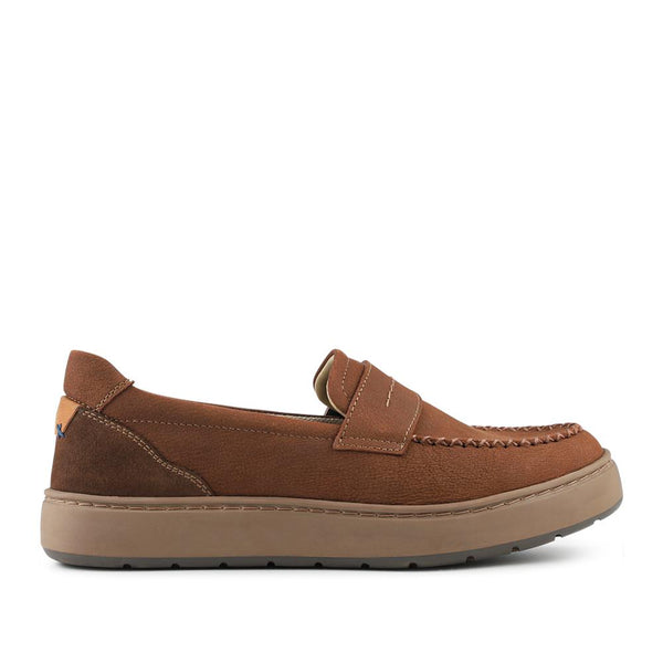 pavers EasyFit Extra Wide Leather Penny Loafers - Tan