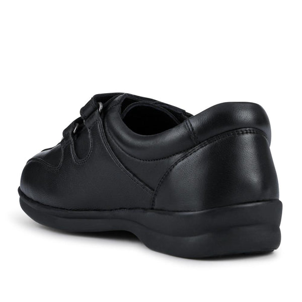 Pavers EasyFit Extra Wide Leather Touch-Fastening Shoes - Black