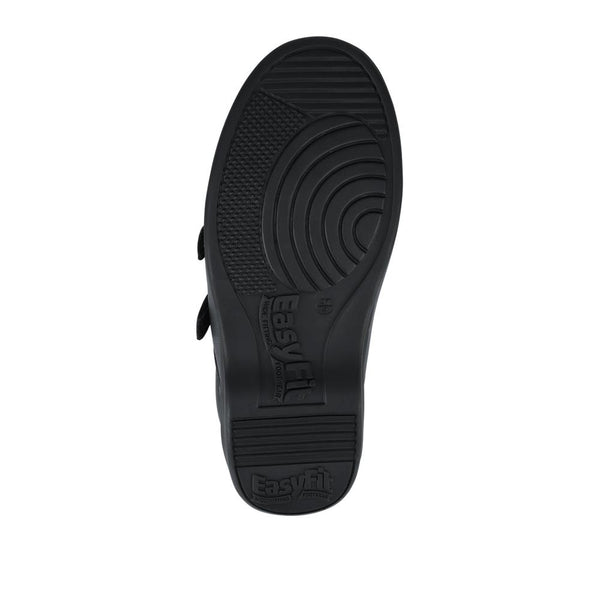 Pavers EasyFit Extra Wide Leather Touch-Fastening Shoes - Black