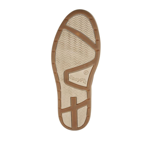 Pavers EasyFit Extra Wide Leather Zip-Up Trainers - Tan Multi