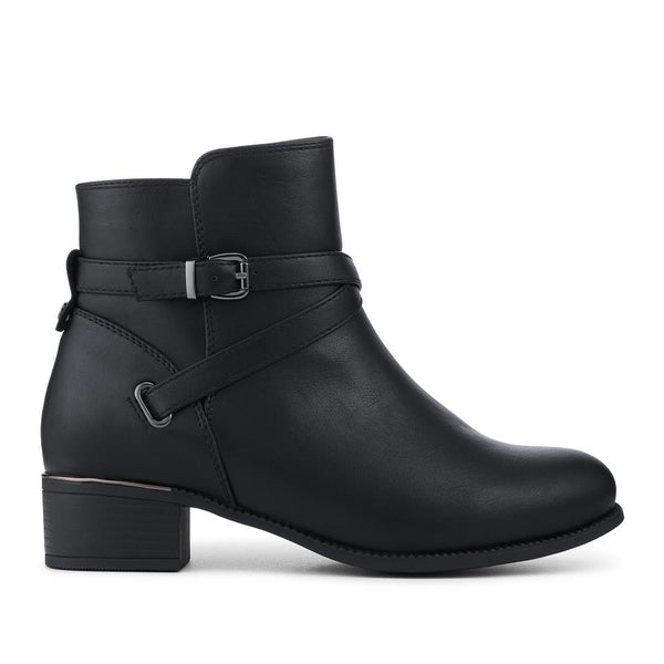 Pavers EasyFit Extra Wide Smart Zip Up Ankle Boots - Black