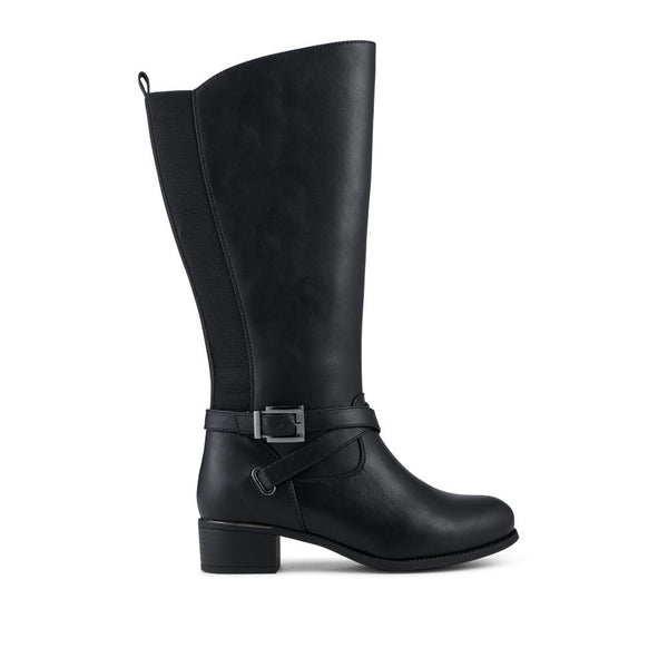 pavers EasyFit Extra Wide Stretch Back Long Boots - Black